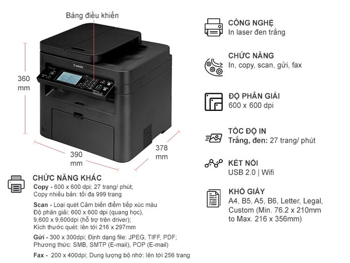 Máy in laser Canon MF249DW