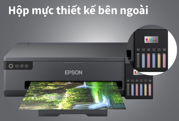 Máy in màu Epson L8050 có hộp mực được thiết kế bên ngoài