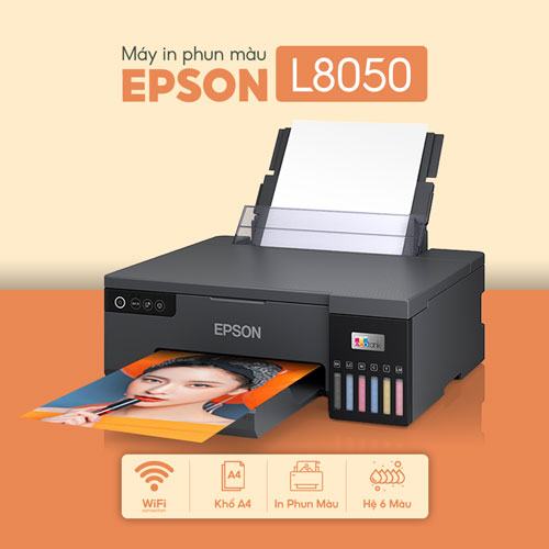 Máy in màu Epson L8050 tạo ra những bản in chất lượng, rõ nét