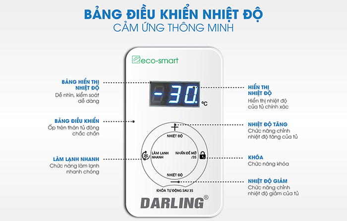 Tủ đông Smart Inverter Darling DMF-9779 ASI