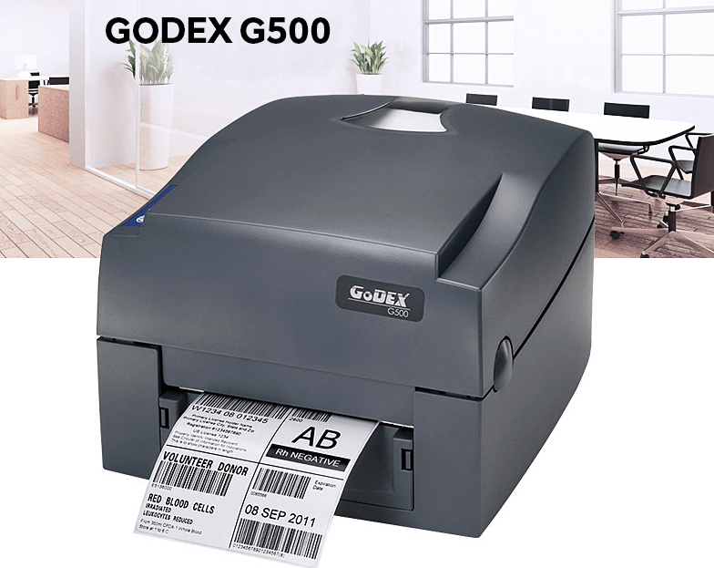 Máy in mã vạch G500 của Godex nổi bật với thiết kế đơn giản, nhỏ gọn