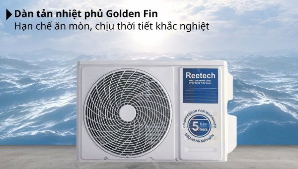 Dàn tản nhiệt của máy lạnh RT9-TB-BT/RC9-TB-BT được phủ lớp giúp hạn chế ăn mòn 