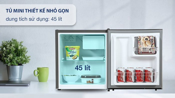 Tủ lạnh mini Electrolux 45 lít EUM0500AD VN có dung tích chỉ 45 lít