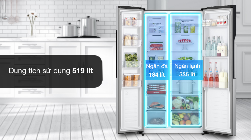 Tủ lạnh LG GR-B256JDS dung tích 519 lít