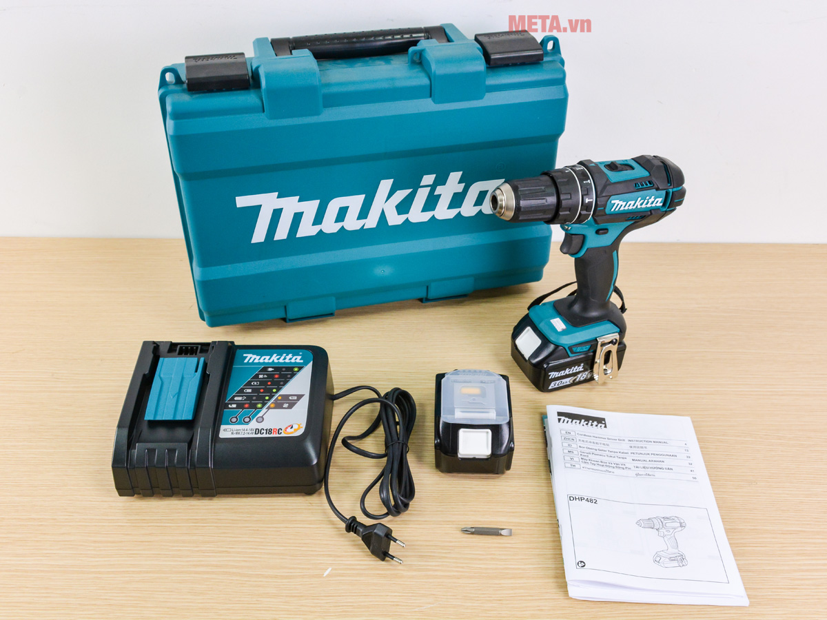 Máy khoan Makita 18V DHP482RFE