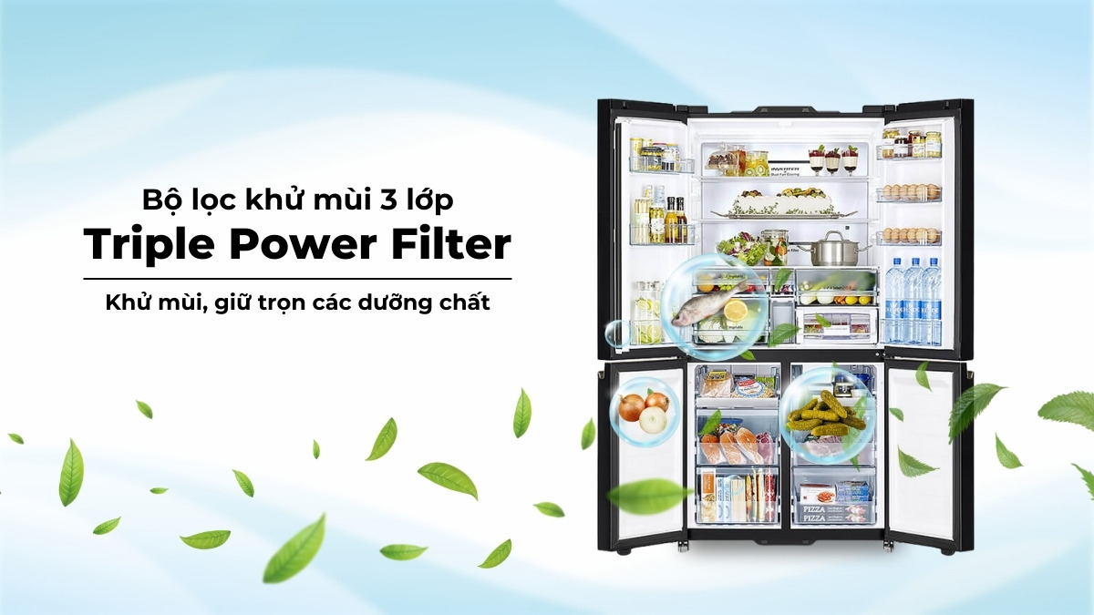 Công nghệ Triple Power kháng khuẩn, khử mùi hiệu quả