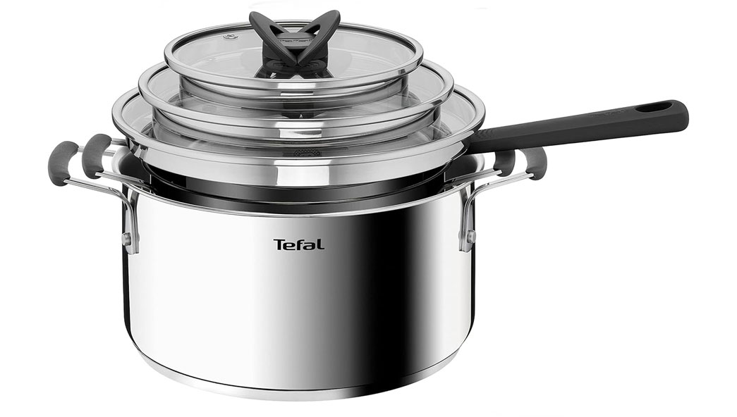 Bộ nồi quánh inox nắp kính Tefal Optispace G7376S44