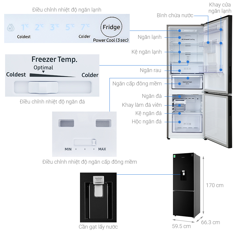 Tổng quan tủ lạnh Samsung Inverter RB30N4170BU/SV - 307 lít