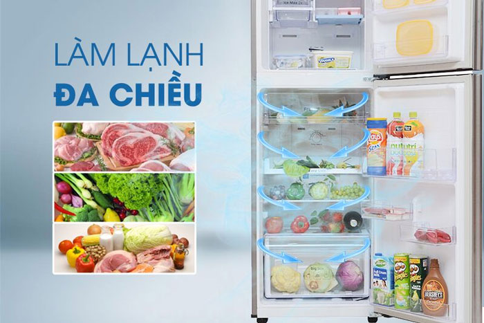 tủ lạnh Samsung 236L RT22FARBDSA sử dụng công nghệ làm lạnh vòm đa chiều