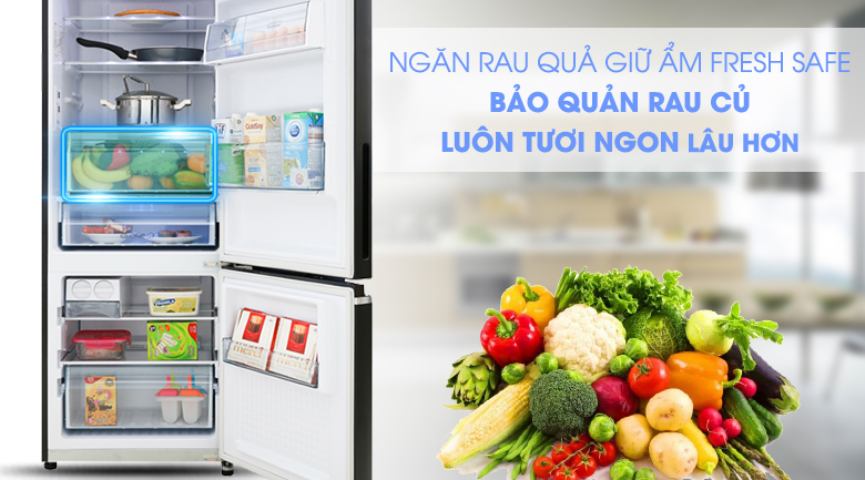 Ngăn rau củ Fresh Safe dung tích lớn