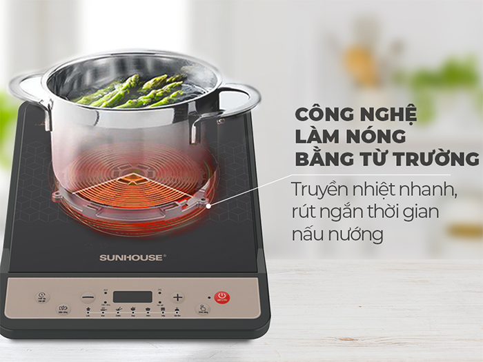 Bếp có công nghệ làm nóng bằng từ trường 