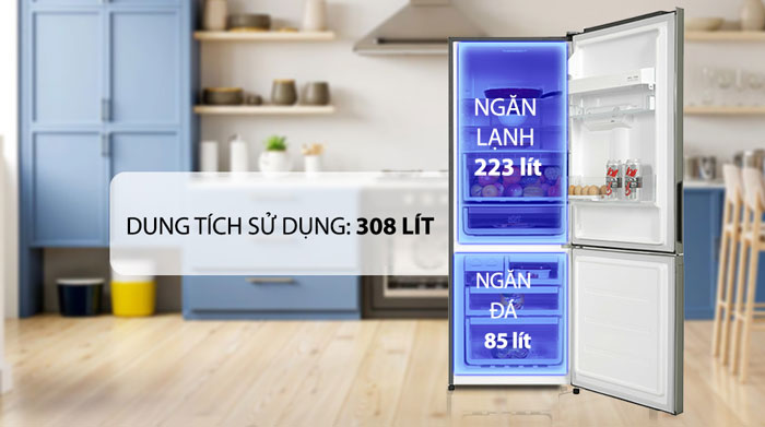 Electrolux EBB3442K-A là chiếc tủ lạnh có dung tích 308 lít