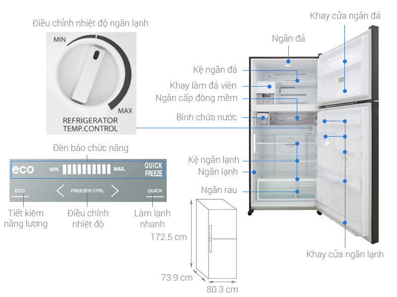 Tổng quan tủ lạnh Toshiba GR-AG58VA (X)