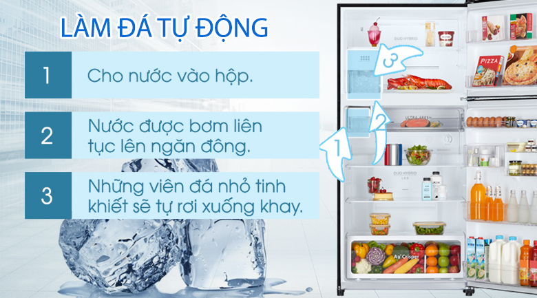 Hệ thống làm đá tự động tiện lợi