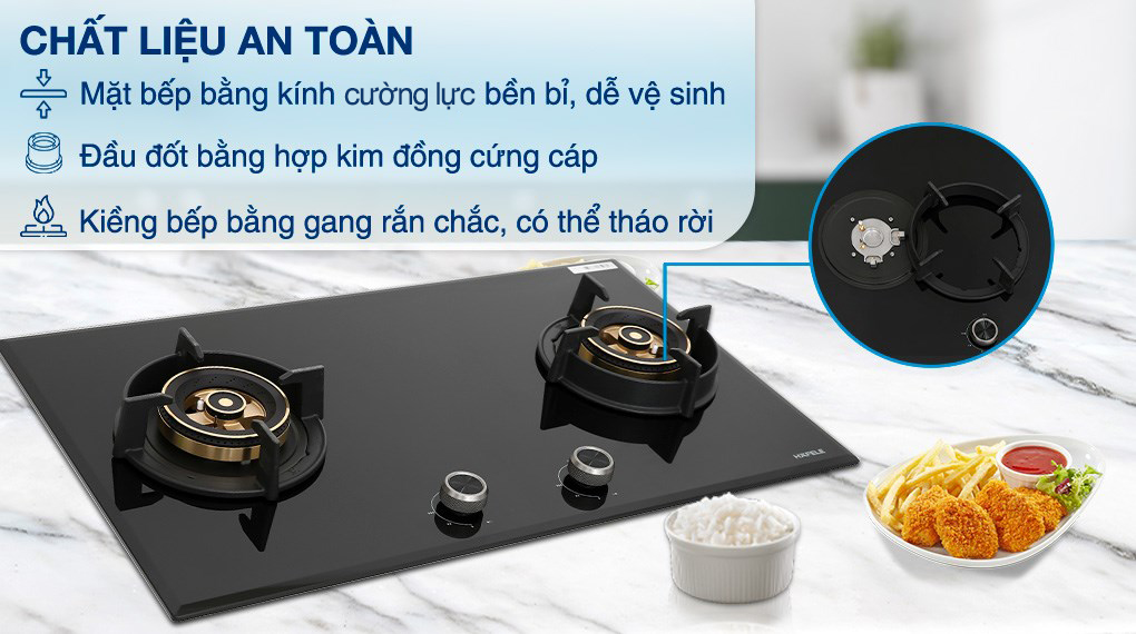 Bếp ga âm 2 vùng nấu Hafele HC-G782B (538.66.507)