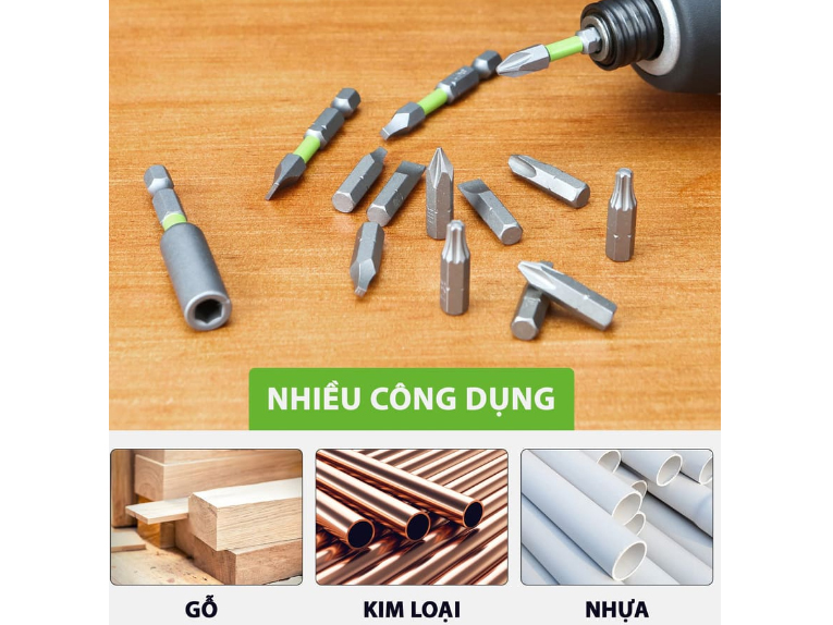 Bộ mũi khoan vặn vít Greenworks  