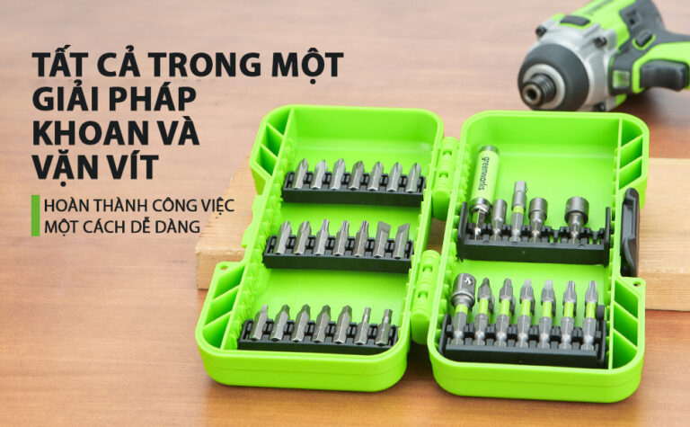 Bộ 40 mũi khoan vặn vít Greenworks 3509002