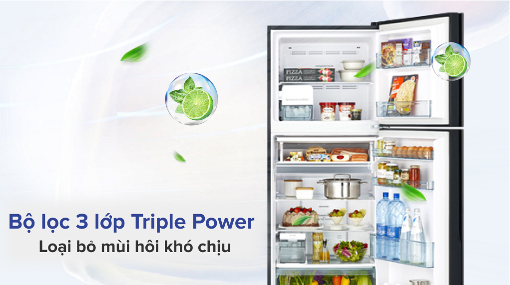 Công nghệ kháng khuẩn Triple Power đảm bảo không khí trong tủ luôn trong lành