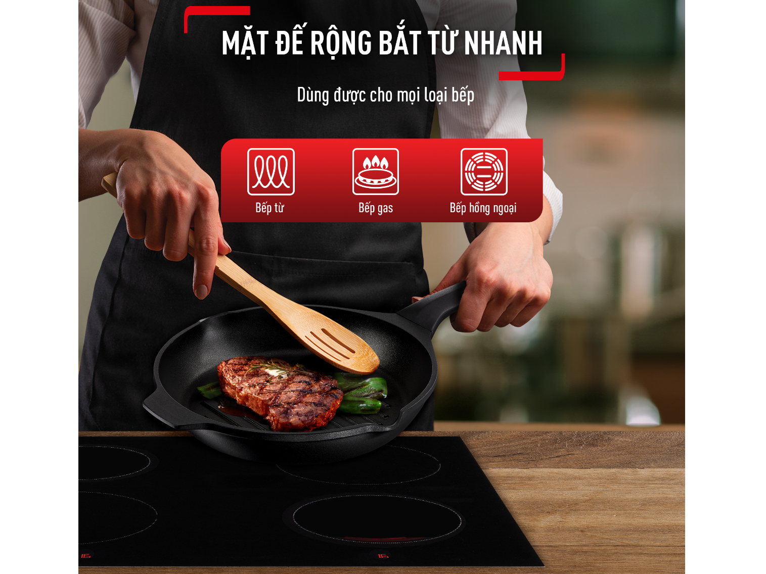 Chảo nướng chiên Tefal  