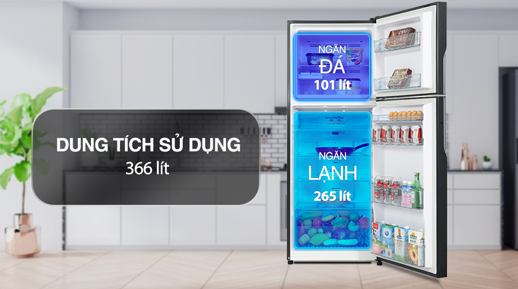 Tủ lạnh Hitachi Inverter FVX480PGV9(GBK) dung tích 366 lít