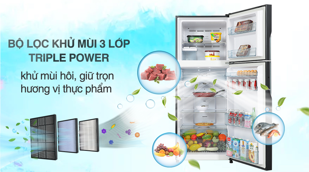 Hitachi Inverter FVX480PGV9(GBK) khử mùi, diệt khuẩn đến 99% với công nghệ Triple Power