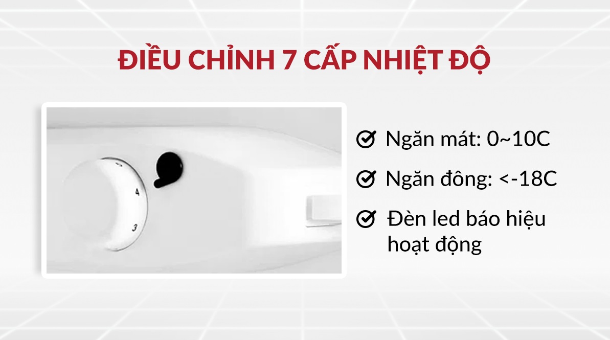 Núm điều chỉnh nhiệt độ của tủ lạnh Cobi CB-127W