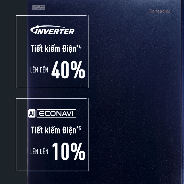 Tủ lạnh Panasonic NR-SP275CPAV tiết kiệm điện lên đến 50% nhờ công nghệ Inverter và AI Econavi