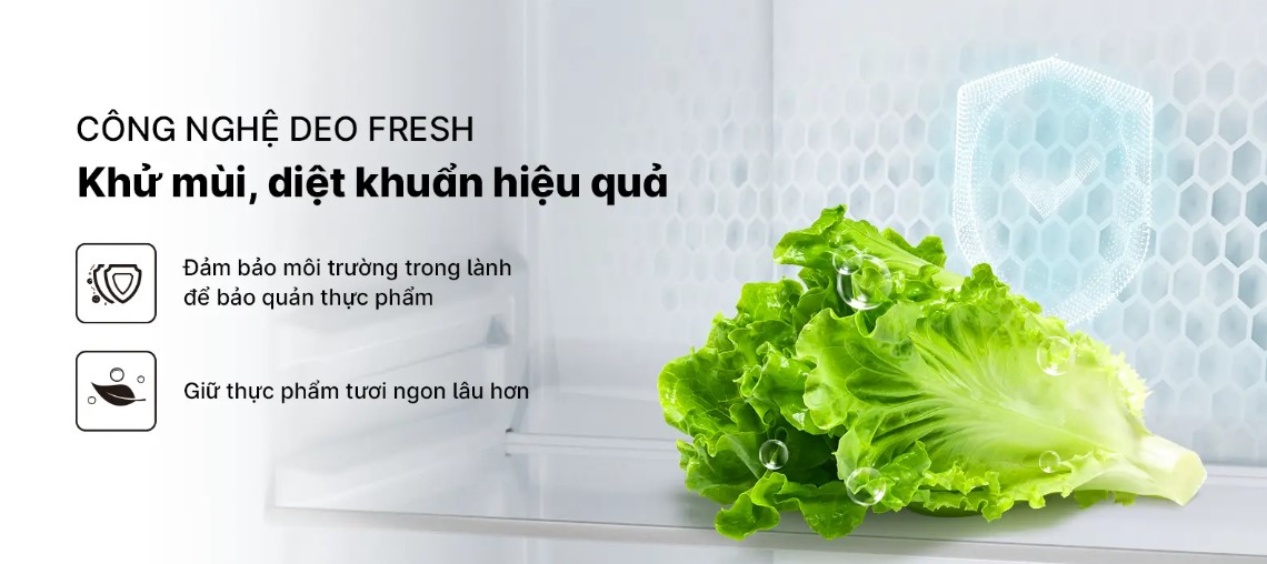 Tủ lạnh Aqua Inverter 410 lít AQR-M466XA(CBC) kháng khuẩn, khử mùi hiệu quả nhờ công nghệ DEO Fresh