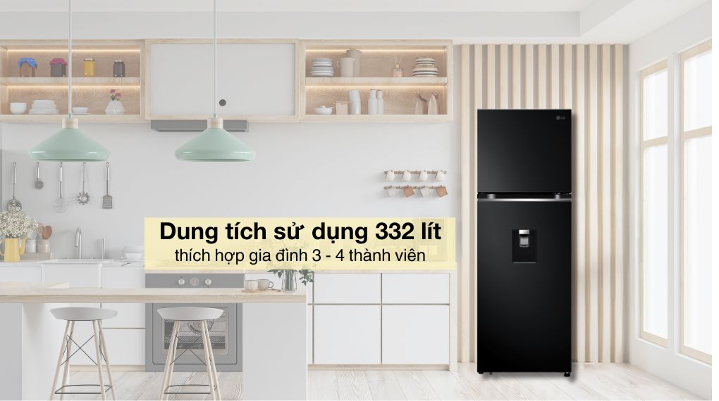 Tủ lạnh LG Inverter 332 lít LBD33BLM