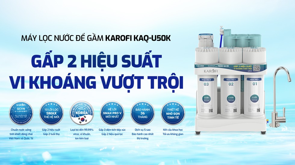 Máy lọc nước RO Karofi KAQ-U50K