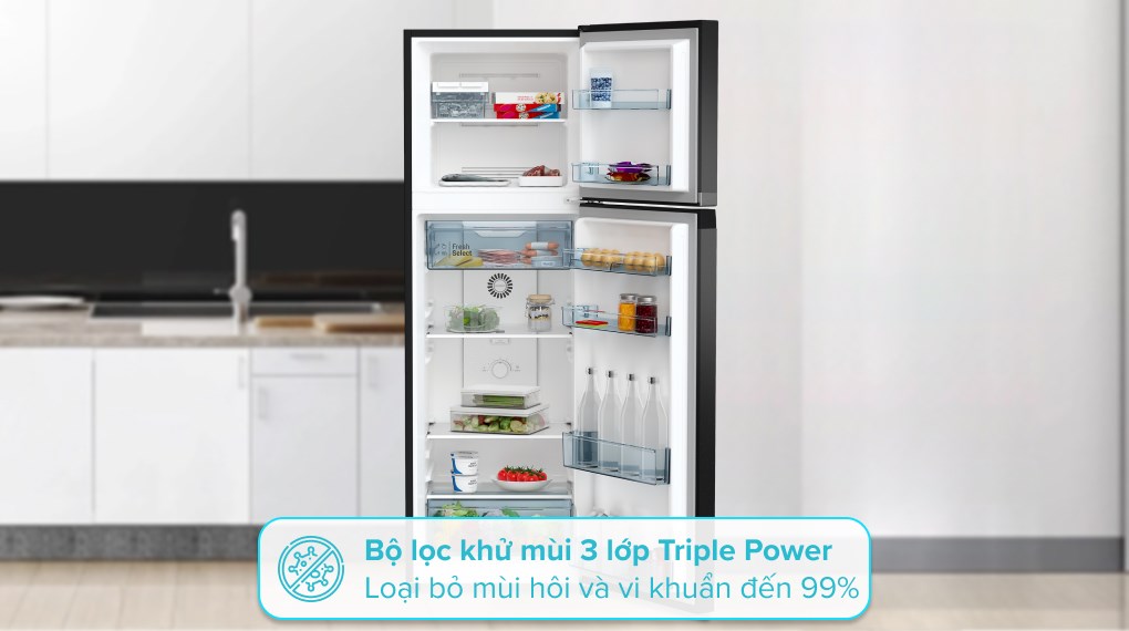 Tủ lạnh HRTN5275MFUVN được trang bị bộ lọc Triple Power