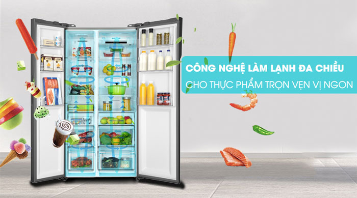 Tủ lạnh AQUA AQR-IG696FS sở hữu công nghệ làm lạnh đa chiều