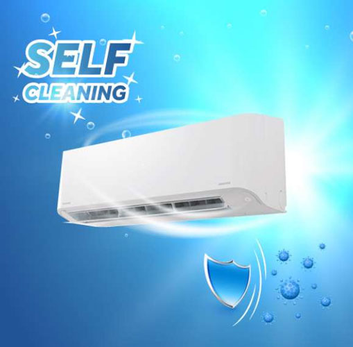 Chức năng tự làm sạch Self Cleaning của điều hòa 1 chiều Toshiba Inverter 12.000 BTU RAS-H13L3KCVG-V