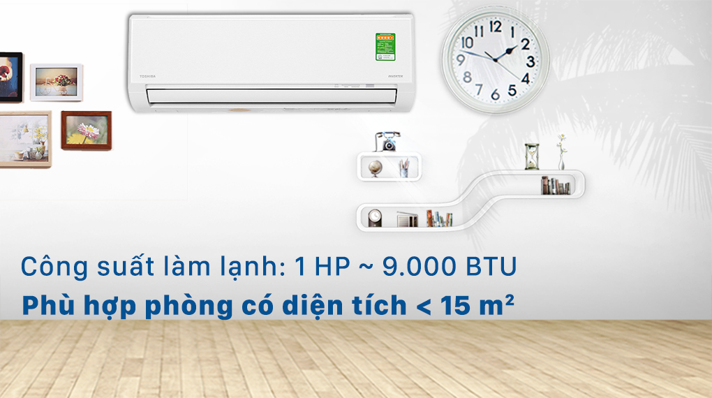 Máy lạnh Toshiba Inverter RAS-H10E2KCVG-V công suất 1HP phù hợp với không gian dưới 15m