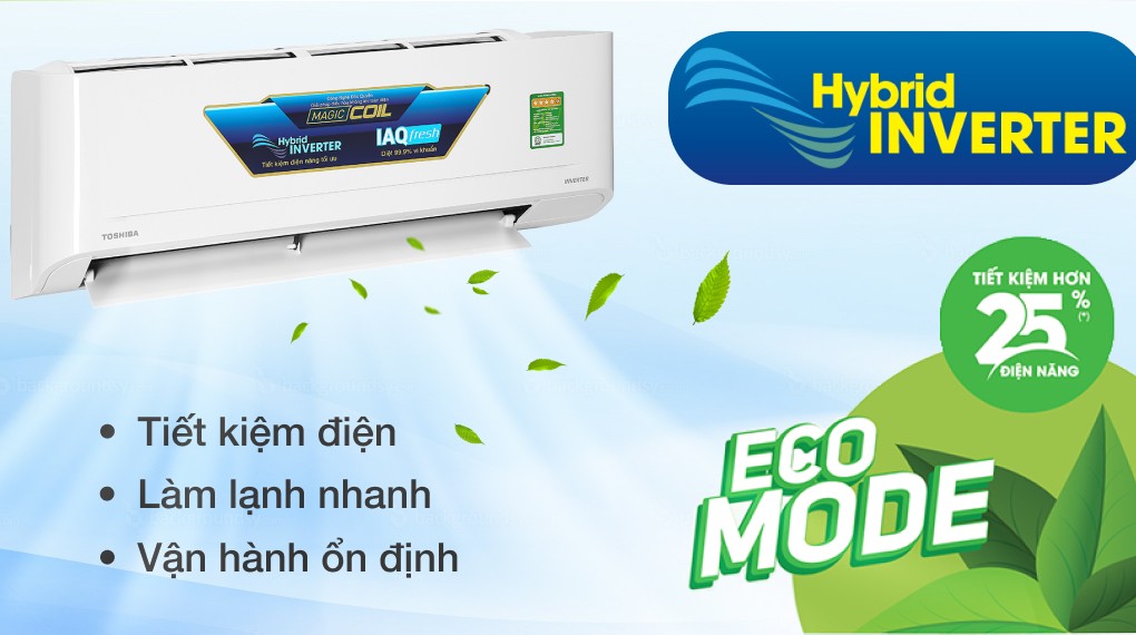 Công nghệ Hybrid Inverter trên điều hòa Toshiba tiết kiệm điện lên đến 60%