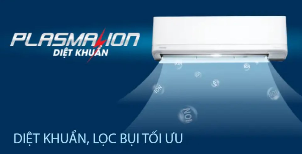 Máy lạnh Toshiba Inverter RAS-H10E2KCVG-V tích hợp công nghệ diệt khuẩn Plasma Ion