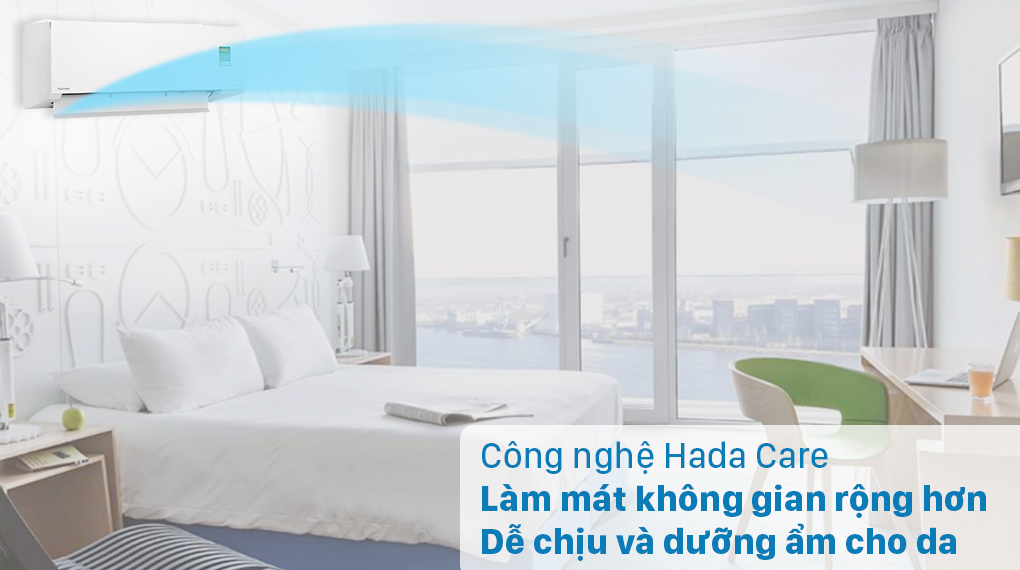 Công nghệ luồng gió dễ chịu Hada Care của điều hòa Toshiba RAS-H10E2KCVG-V bảo vệ sức khỏe cho người dùng