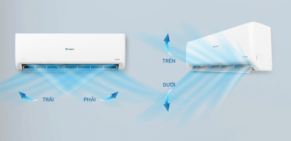 Điều hòa Casper GSC-09IP25 có tính năng đảo gió ma trận