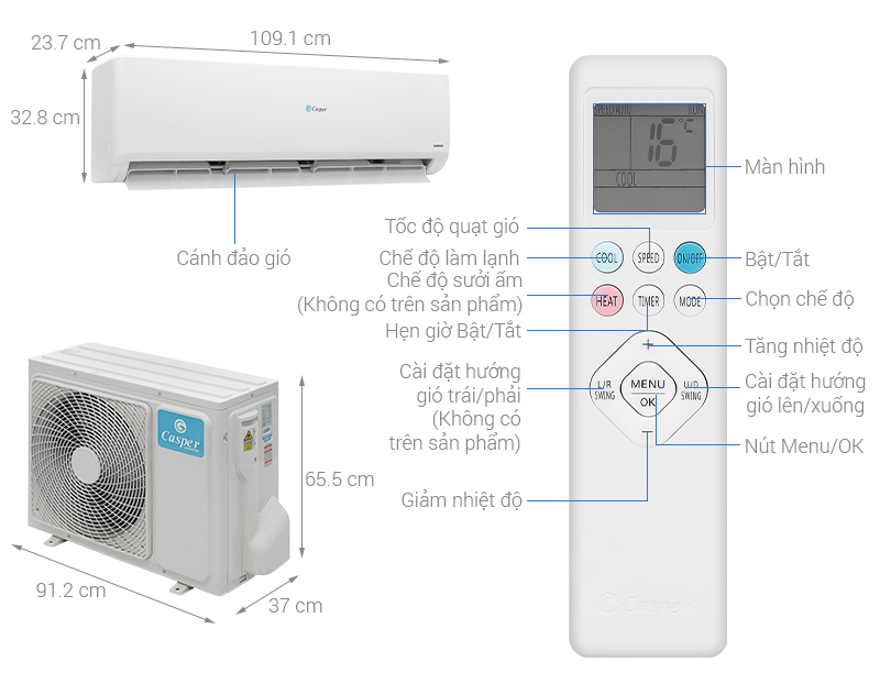 Tổng quan máy lạnh Casper Inverter 2,5HP GC-24IS35