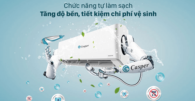 Điều hòa Casper GC-24IS32 có tính năng tự làm sạch