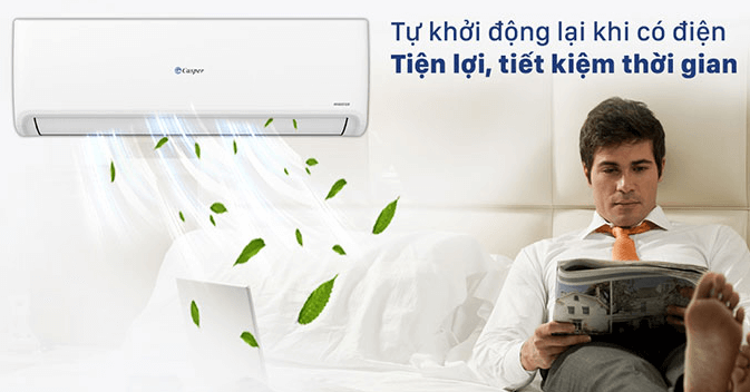 Máy lạnh 1 chiều Casper GC-24IS32 có tính năng tự khởi động lại khi có điện