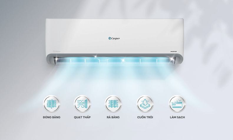 Máy lạnh Inverter Casper GC-18IS33 được tích hợp chức năng iClean