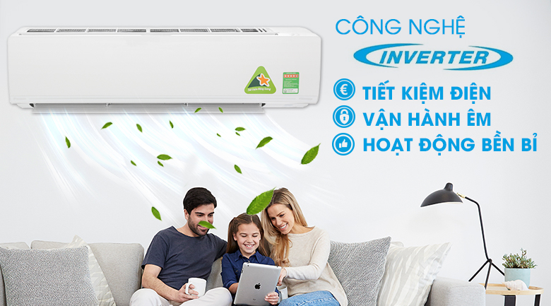 Điều hòa FTKC60UVMV sử dụng máy nén Inverter tiết kiệm điện năng, vận hành êm ái, ít tiếng ồn