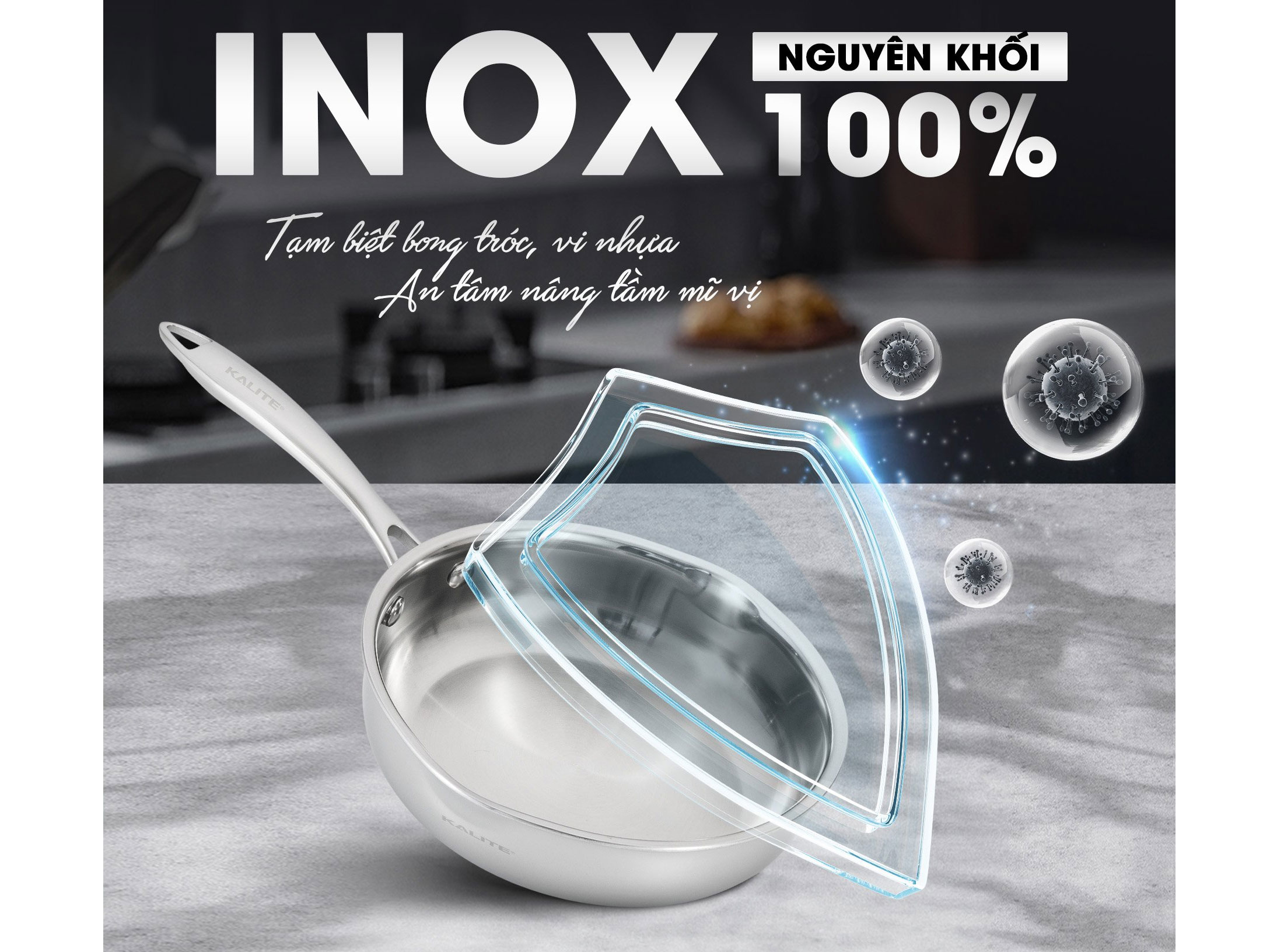 Chảo inox nguyên khối Tripro Kalite KL826V - 26cm