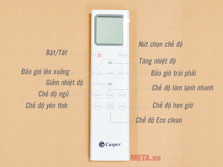 Máy lạnh Casper SC-09FS36 có thể tự làm sạch dàn lạnh với tính năng iClean