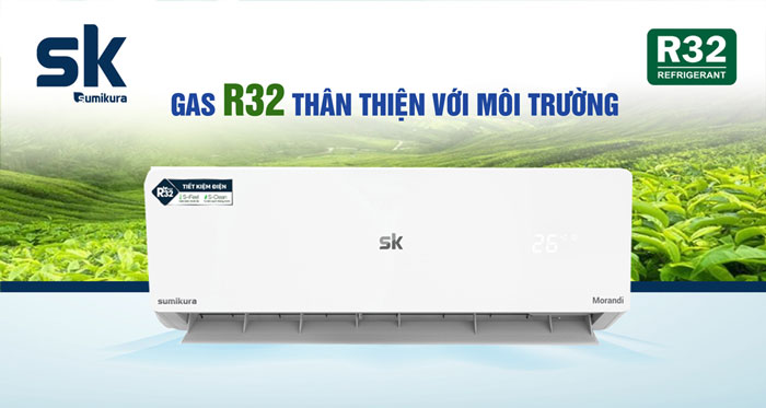 Điều hòa Sumikura 3HP APS APO-280 MORANDI sử dụng gas R32 thân thiện với môi trường