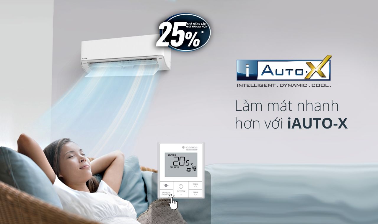 Máy lạnh Panasonic Inverter 2,5 HP CU/CS-XU24ZKH-8 có khả năng làm lạnh nhanh hơn tới 25% 