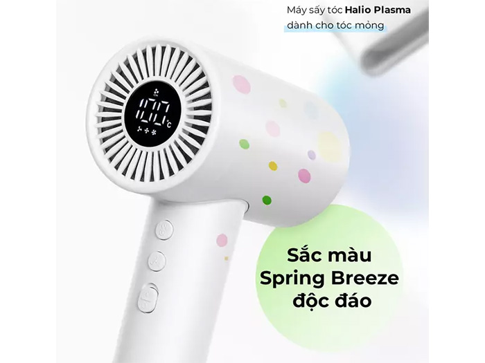 Máy sấy tóc Halio Plasma Hair Dryer dành cho tóc mỏng Spring Breeze