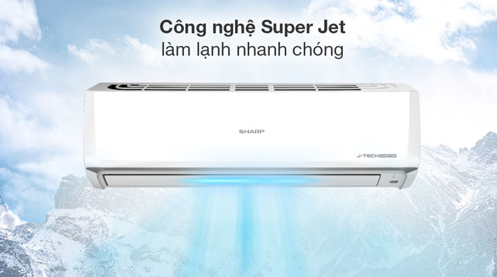 máy lạnh Sharp AH-X18ZEW có chế độ làm lạnh nhanh Super Jet