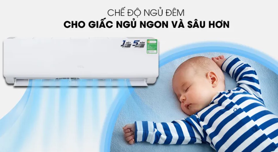 Chế độ Sleep của điều hòa TCL đảm bảo cho bạn giấc ngủ ngon và sâu